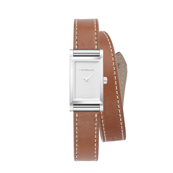 Herbelin Antares Tan Leather Double Wrap Women’s Watch Strap | BRAC.17048.82/A