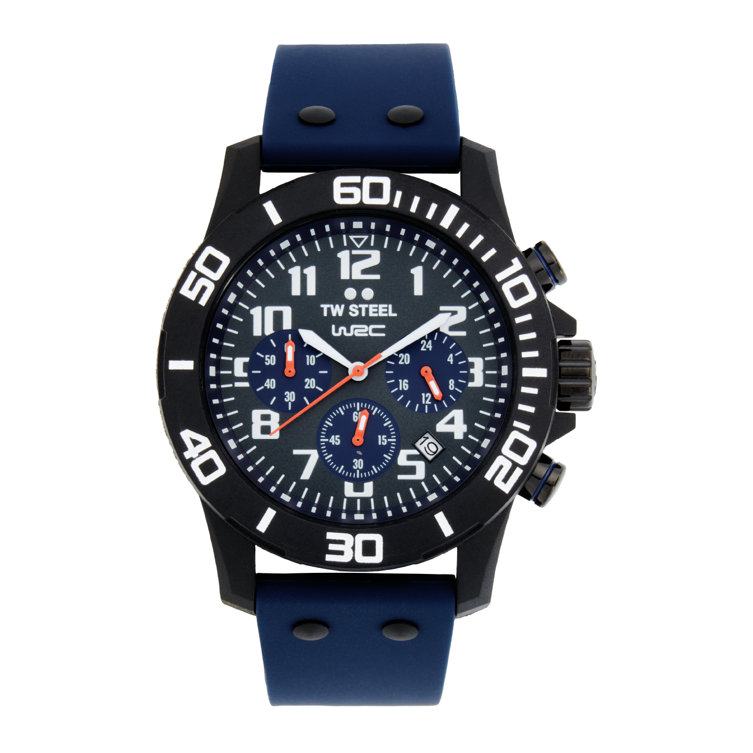 TW Steel Carbon Dark Blue Rubber Strap Men's Watch | CA5