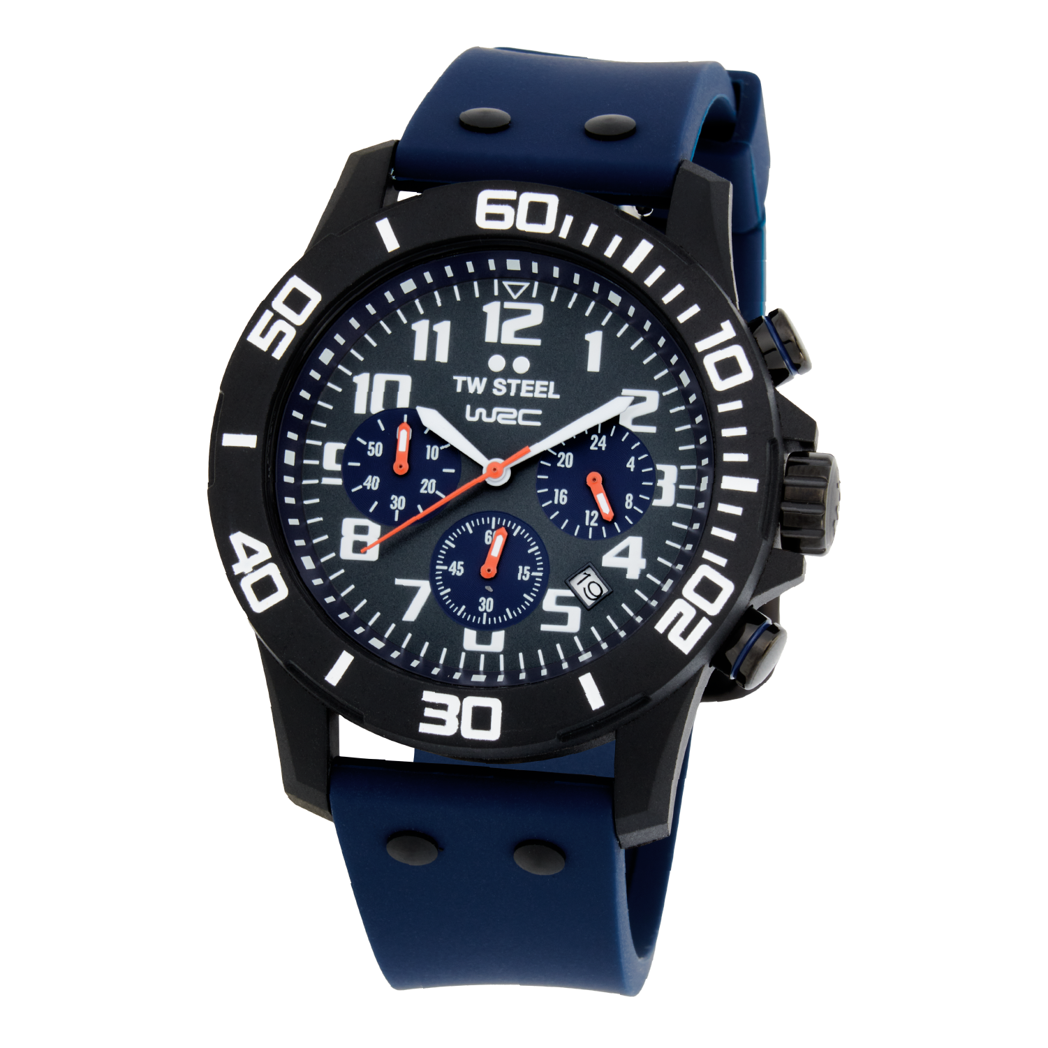 TW Steel Carbon Dark Blue Rubber Strap Men's Watch | CA5