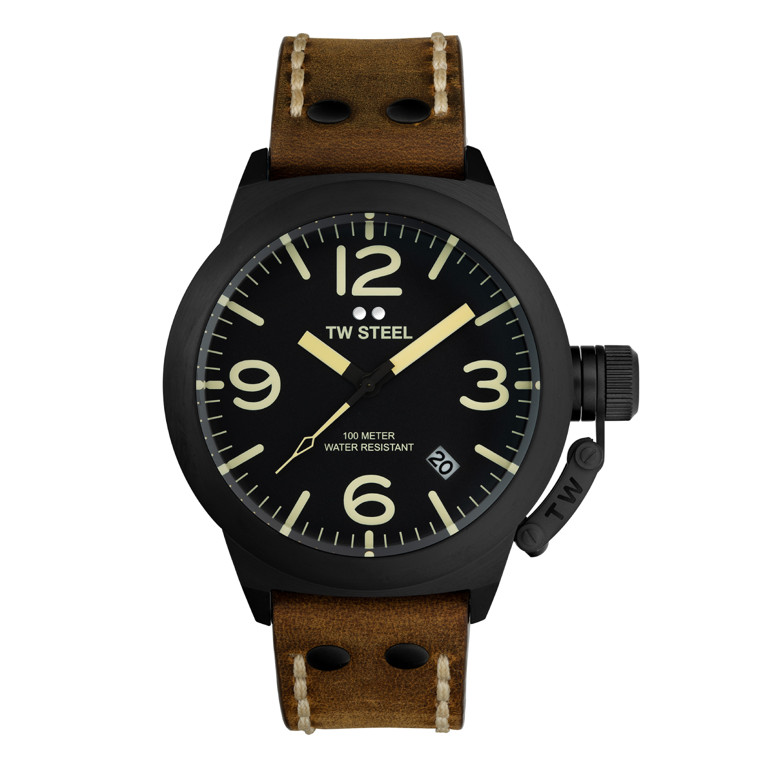 TW Steel Canteen Brown Leather Men's Watch | CS103