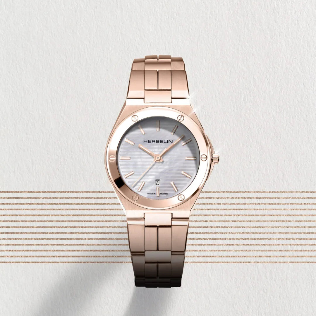 HERBELIN Cap Camarat Mother of Pearl Dial Rose Gold Women’s Watch | 14545BPR19