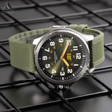 CAT Operator Green Dial Calendar Rubber Strap Men’s Watch | PU.141.23.317