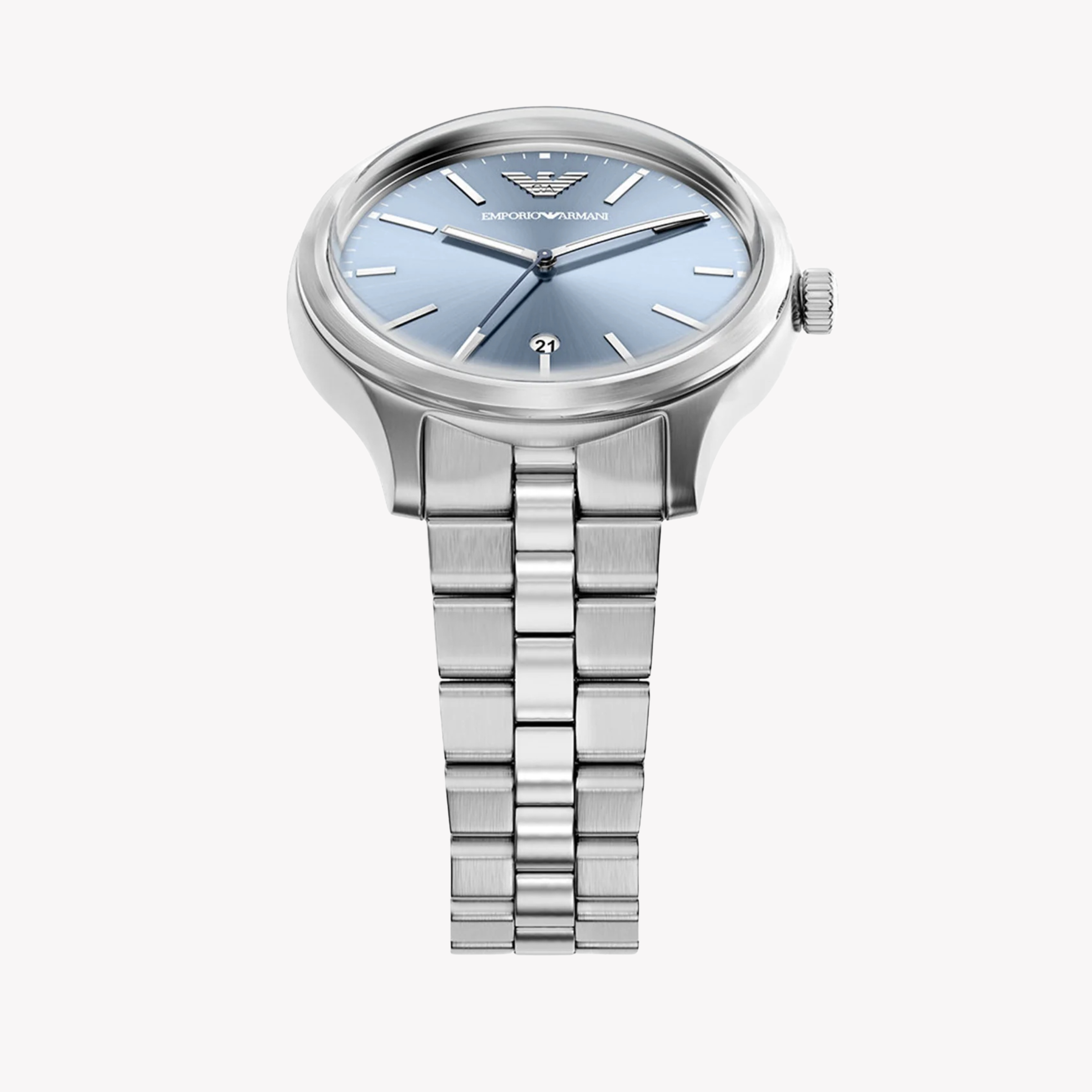 Emporio Armani Dario Blue Dial and Silver Steel Bracelet 41mm Men's Watch | AR11748