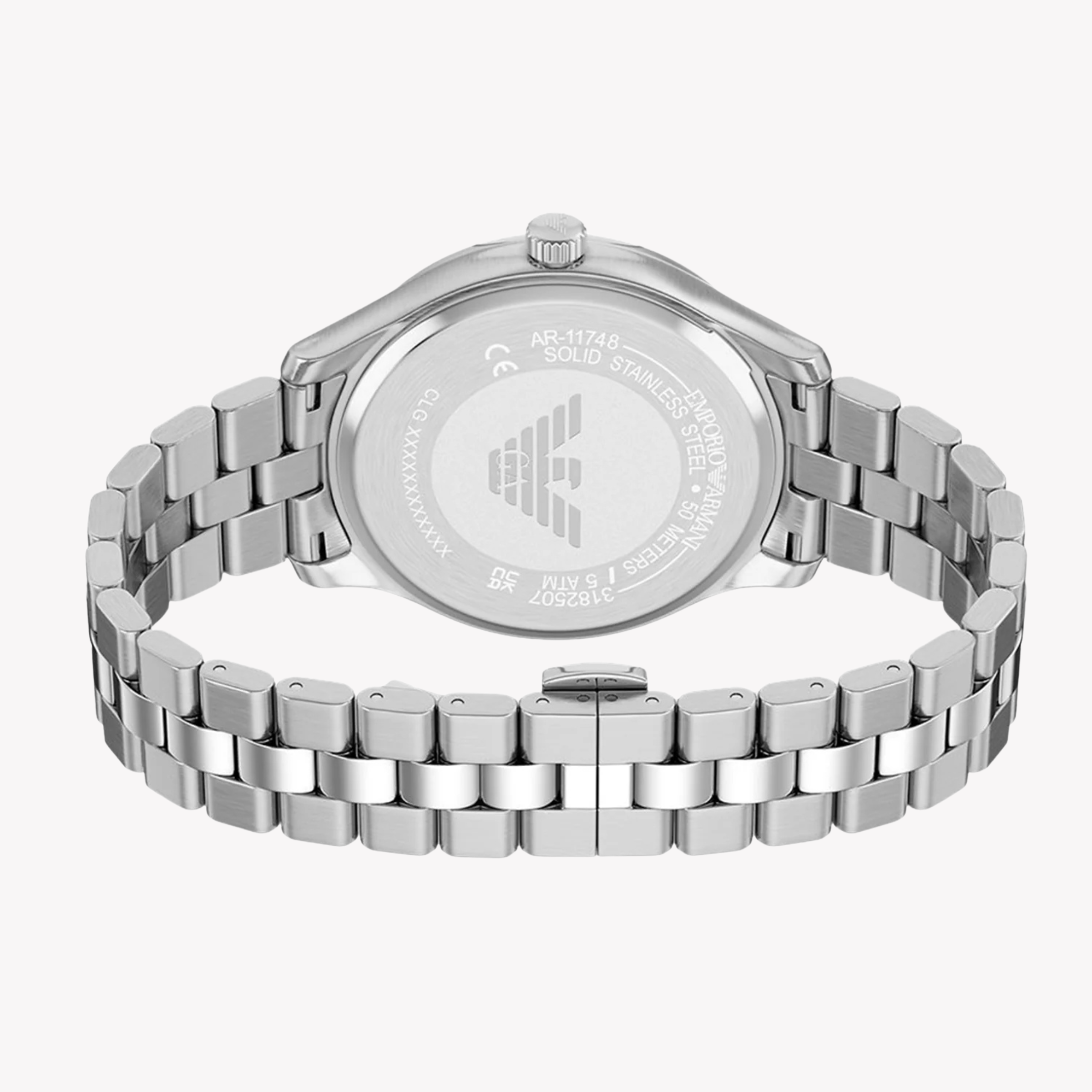 Emporio Armani Dario Blue Dial and Silver Steel Bracelet 41mm Men's Watch | AR11748