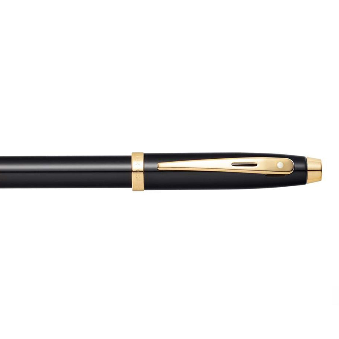 Sheaffer 100 Fountain Pen Gloss Black Gold Trim | E0932253-30