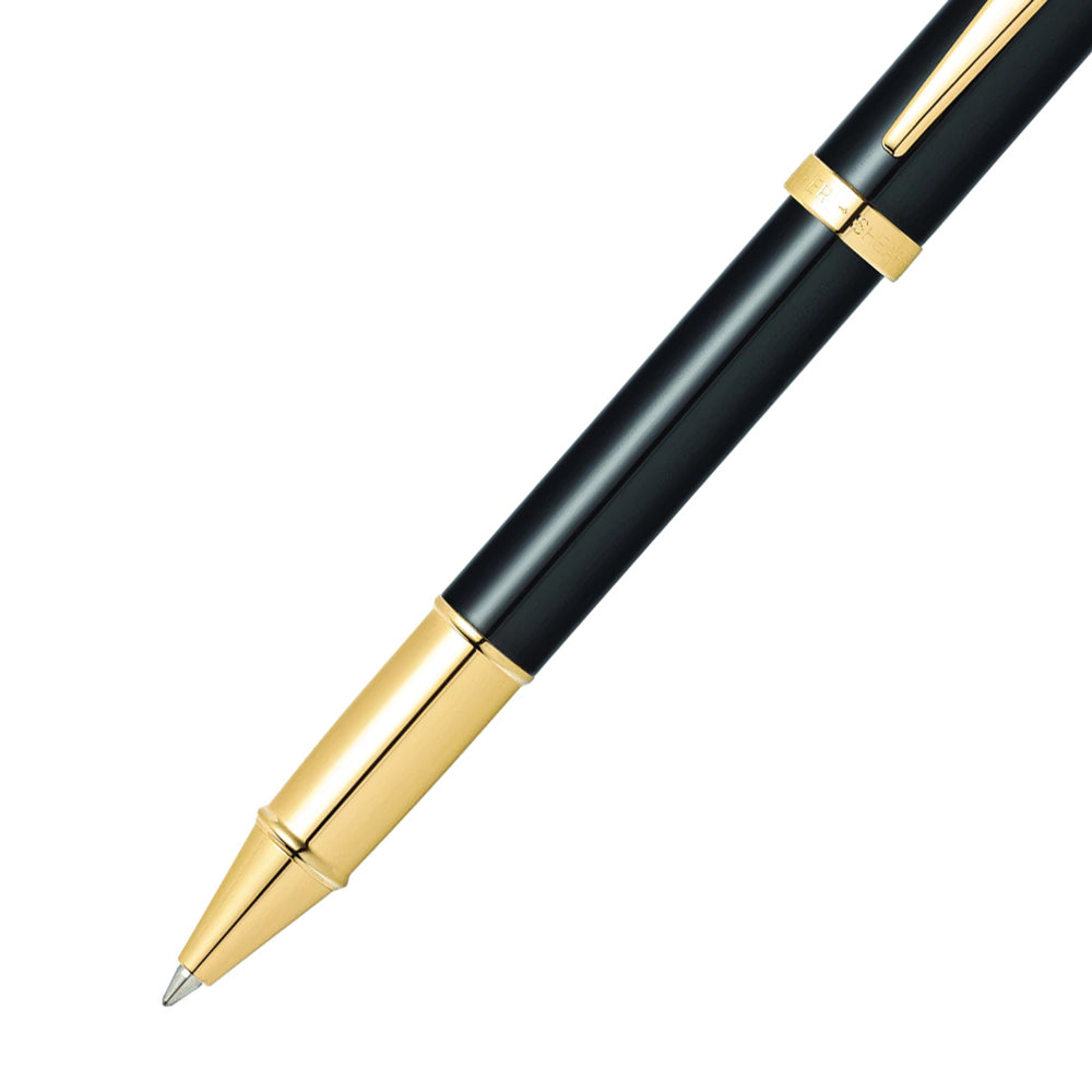 Sheaffer 100 Glossy Black and Gold Trim Rollerball Pen | E1932251