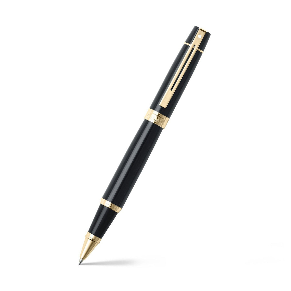 Sheaffer 300 Glossy Black with Gold Trims Rollerball Pen | E1932551