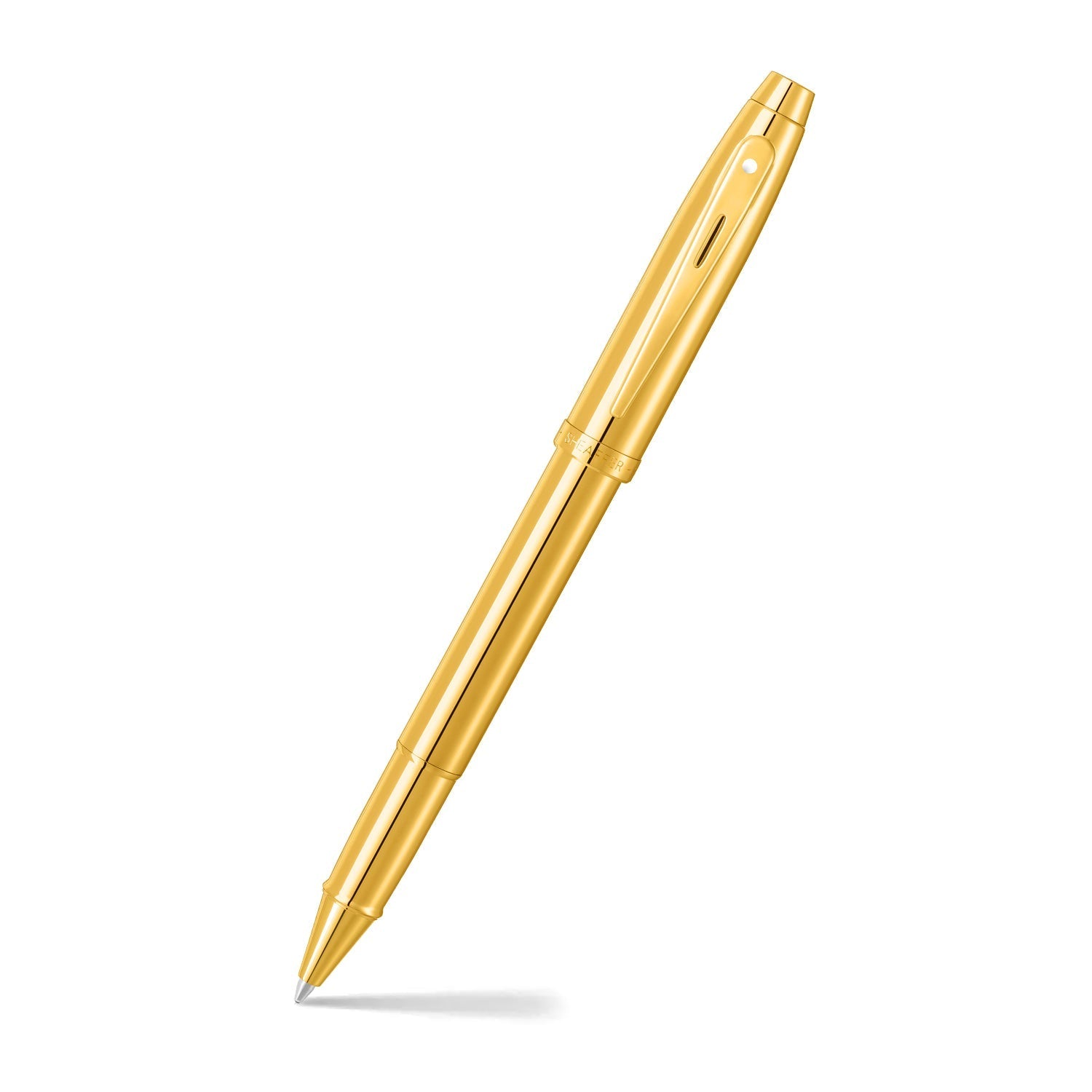 Sheaffer 100 9372 Glossy PVD Gold Rollerball Pen With PVD Gold Trim | E1937251