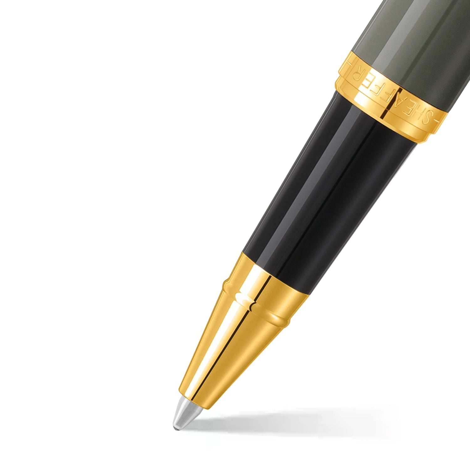 Sheaffer VFM 9427 Glossy Light Gray Rollerball Pen With PVD Gold-Tone Trim | E1942751