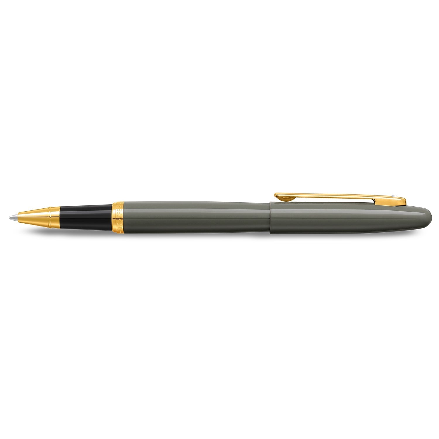 Sheaffer VFM 9427 Glossy Light Gray Rollerball Pen With PVD Gold-Tone Trim | E1942751