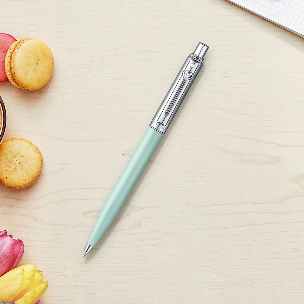Sheaffer Emily In Paris Sentinel Ballpoint Pen. Soft Matt Green with Chrome Plated Trims | E232151-EIP-GRN