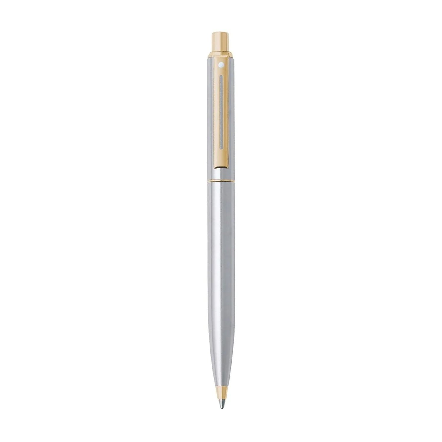 Sheaffer Sentinel 325 Brushed Chrome Ballpoint pen with Gold Tone Trim | E232551