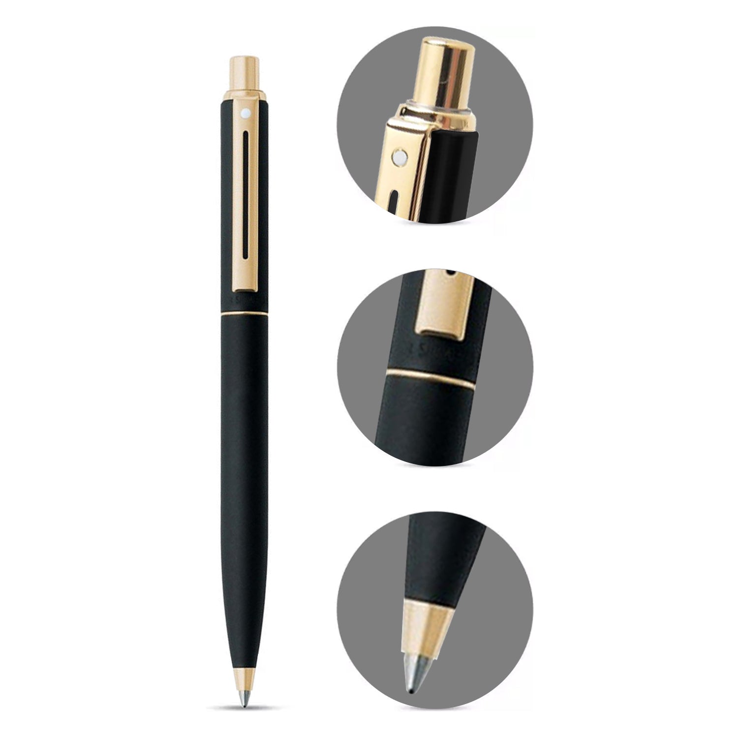 Sheaffer Sentinel 327 Matte Black Ballpoint pen with Gold Tone Trim |