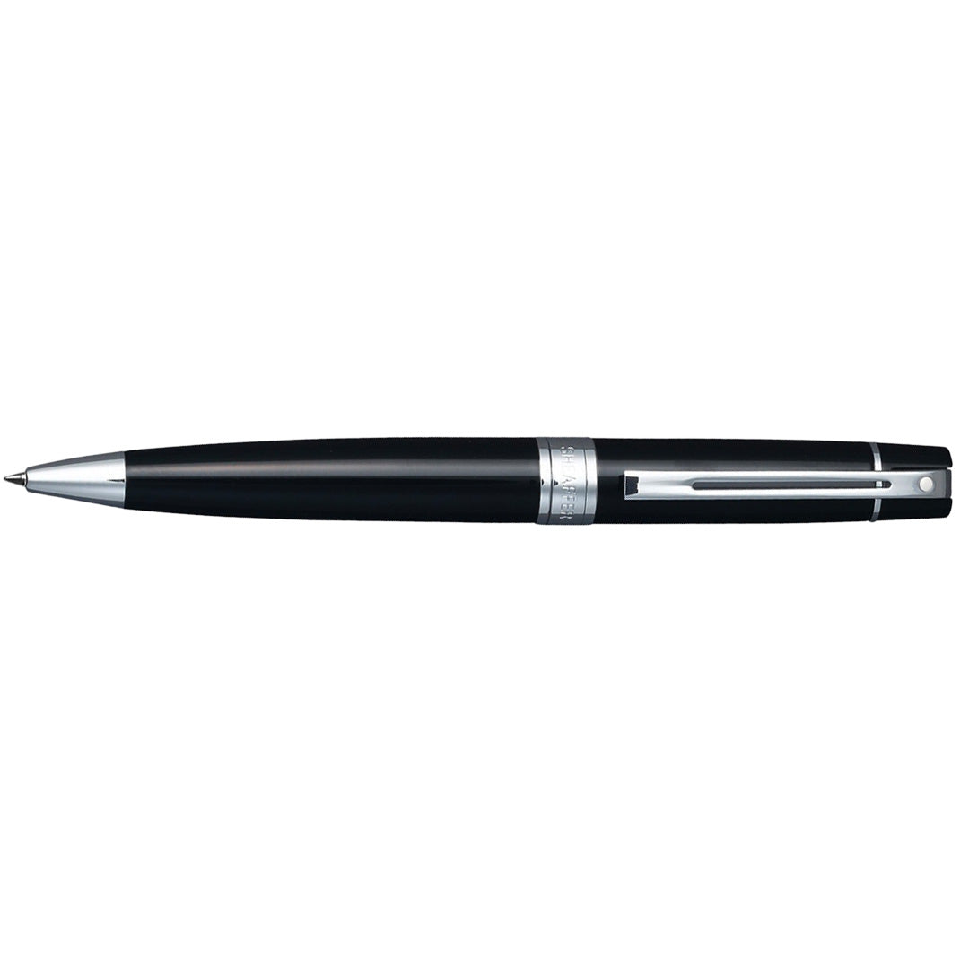 Sheaffer 300 9312 Glossy Black Ballpoint Pen With Chrome Trim | E2931251