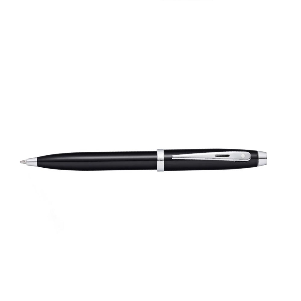 Sheaffer 100 Glossy Black Ballpoint Pen With Chrome Trims | E2933851-30