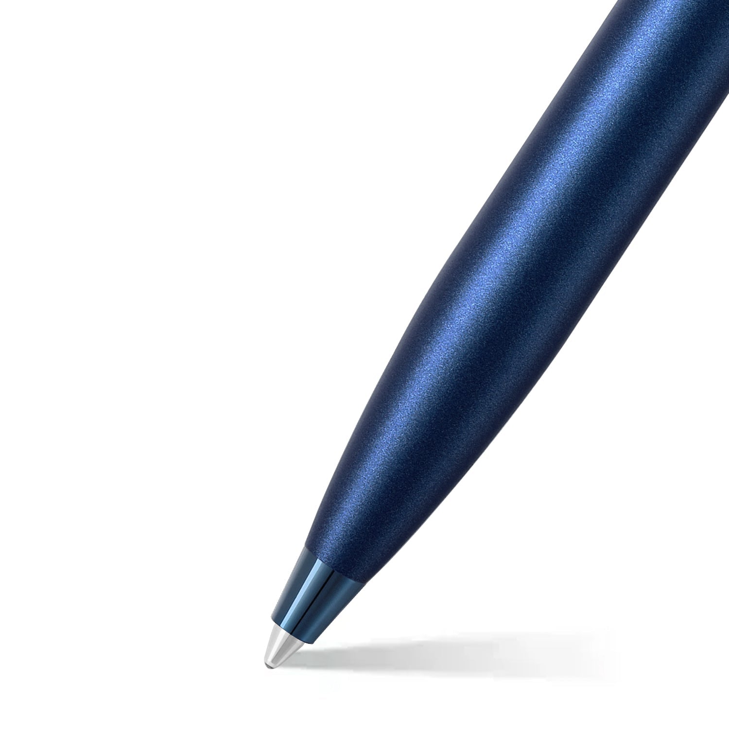 Sheaffer 100 9371 Satin Blue Ballpoint Pen With PVD Blue Trim | E2937151