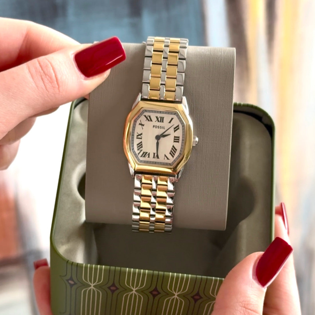 Fossil Harlow Three-Hand, Two-Tone Stainless Steel Women's Watch | ES5362