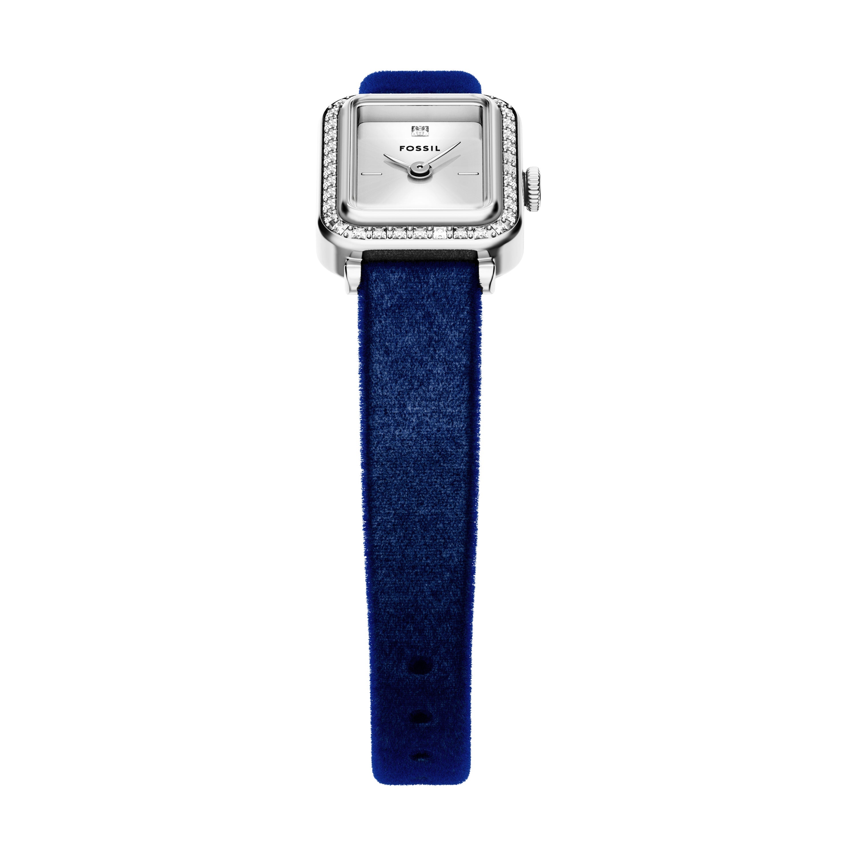 Fossil Raquel Two Hand Blue Velvet Woman's Watch | ES5436