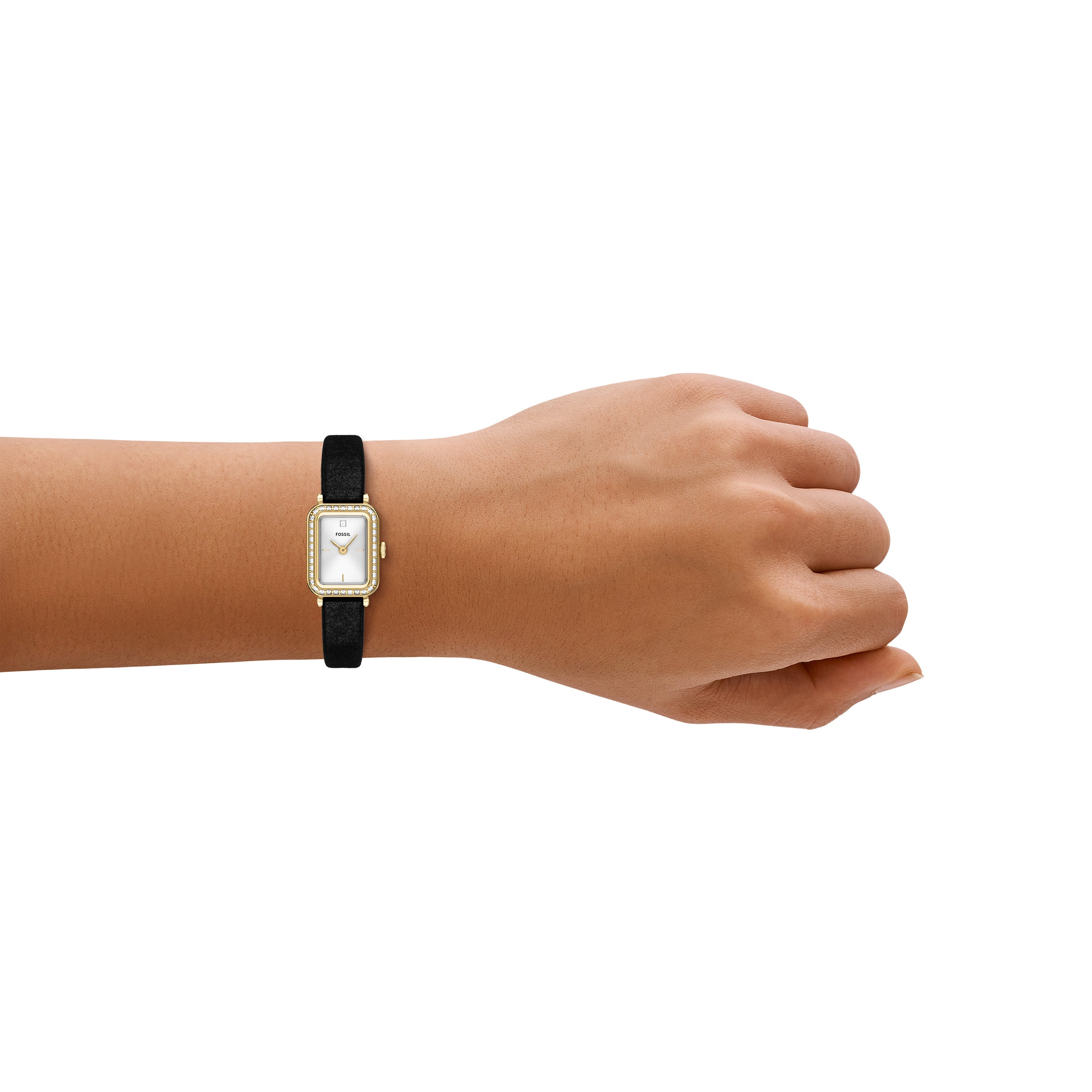 Fossil Raquel Two Hand Black Velvet Women's Watch | ES5437