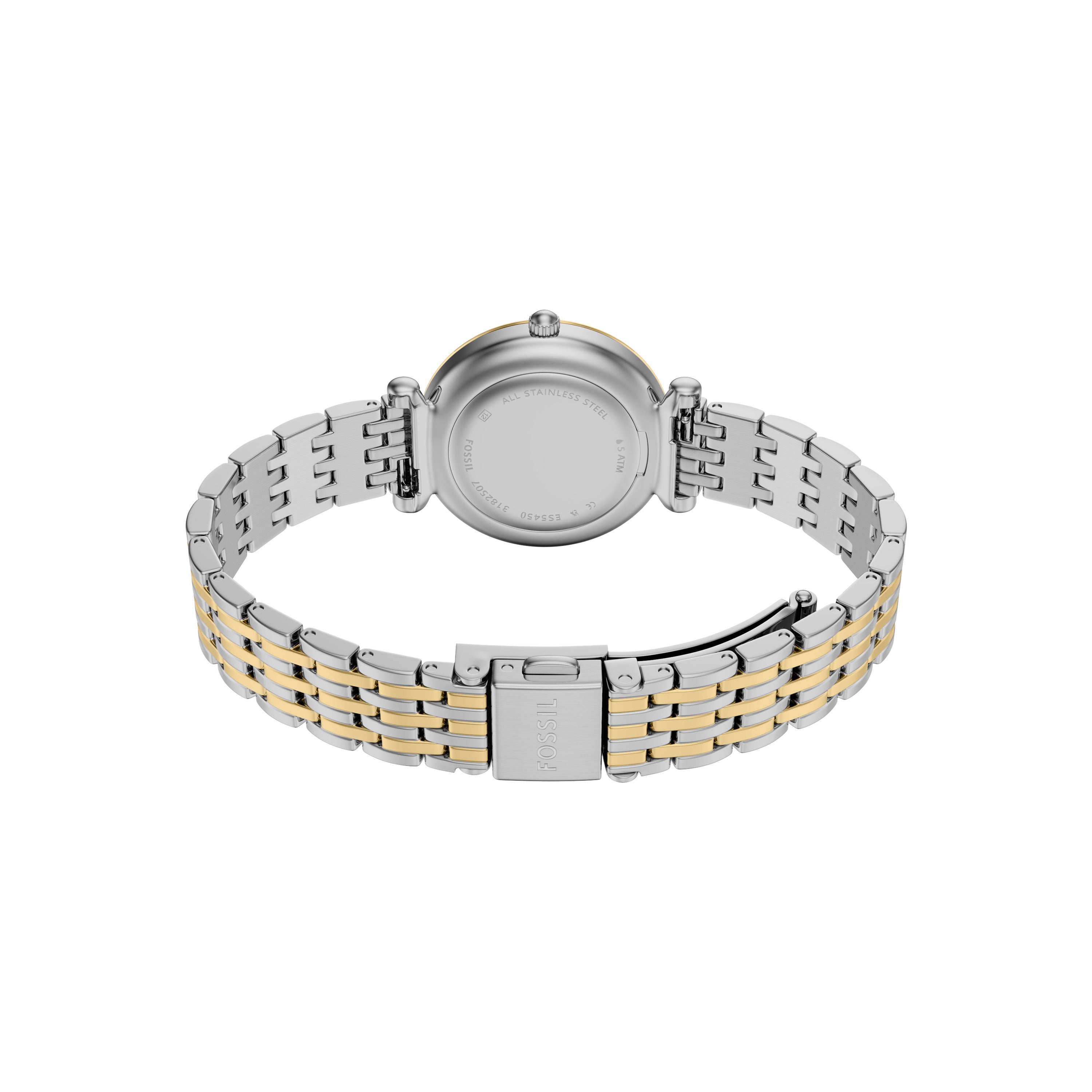 Fossil Carlie Three Hand Two Tone Stainless Steel Women's Watch Giftset | ES5450SET