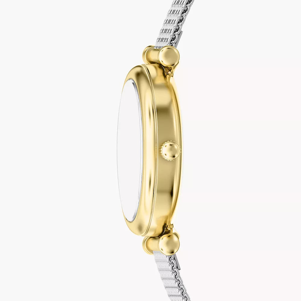 Fossil Carlie White & Gold Stainless Steel 28mm Women's Watch | ES5463