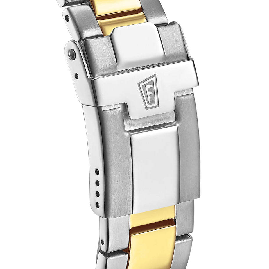 Festina The Originals Quartz Chronograph Black Dial Two Tone Gold PVD Stainless Steel Men's Watch | F20363/3