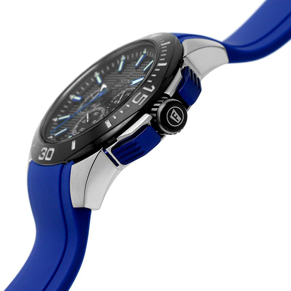 Festina Chrono Bike Quartz Chronograph Black White Blue Rubber Men's Watch | F20642/1