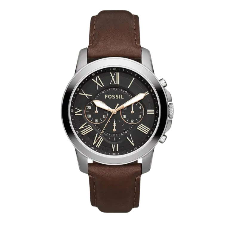 Fossil Grant Chronograph Brown Leather Men's Watch | FS4813IE