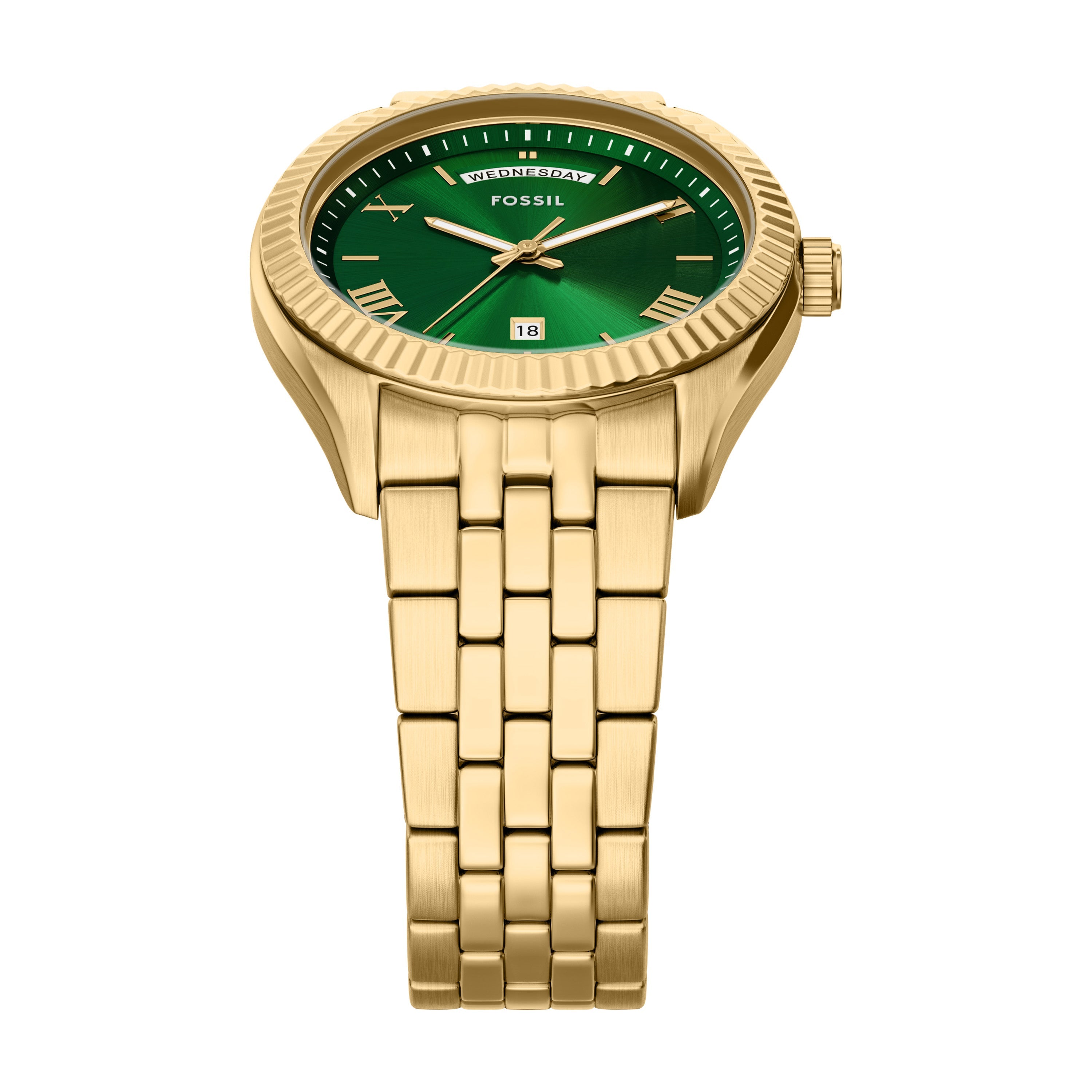 Fossil Campbell Three Hand Gold Stainless Steel Men's Watch | FS6142