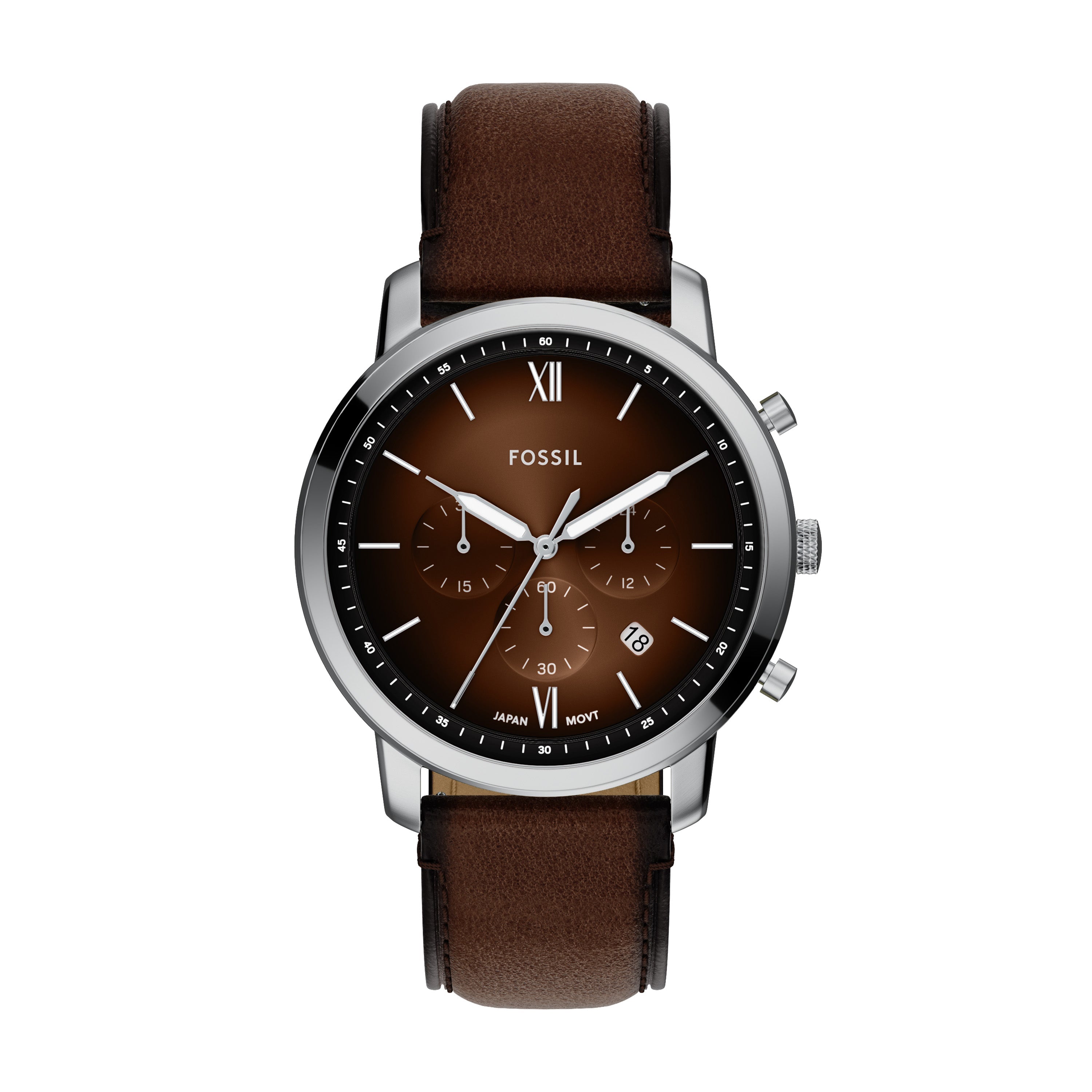 Fossil Neutra Chronograph Brown Leather Men's Watch | FS6143
