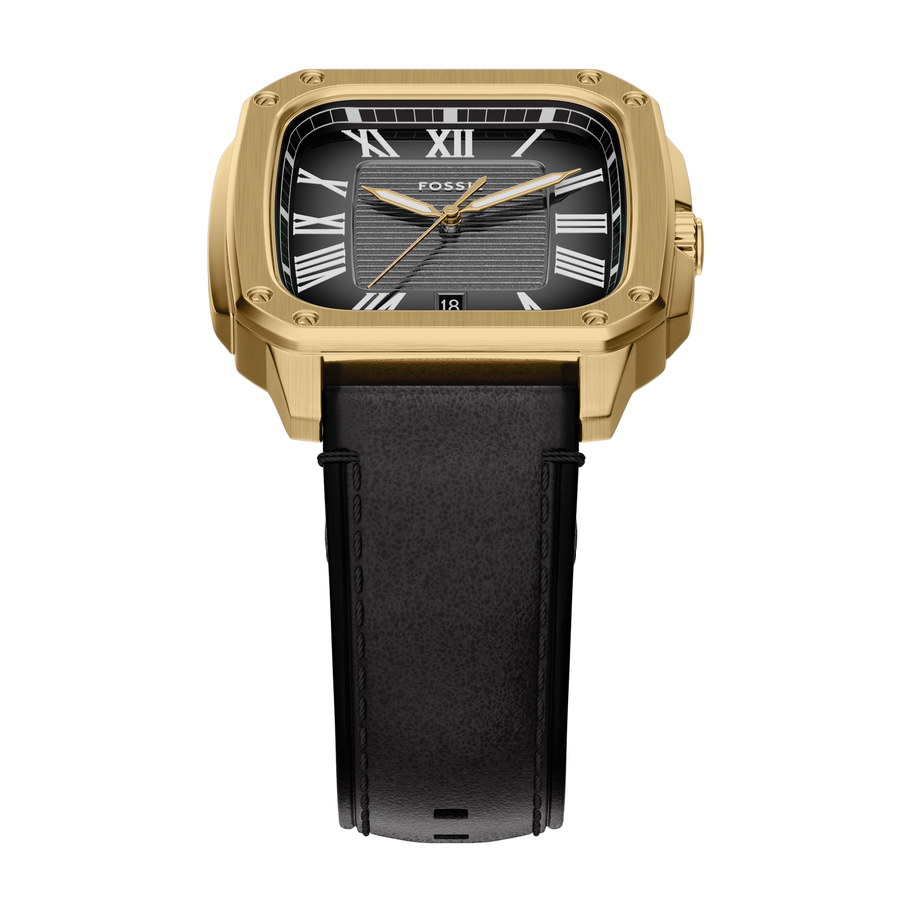 Fossil Crosby Three Hand Black Leather Unisex Watch | FS6151