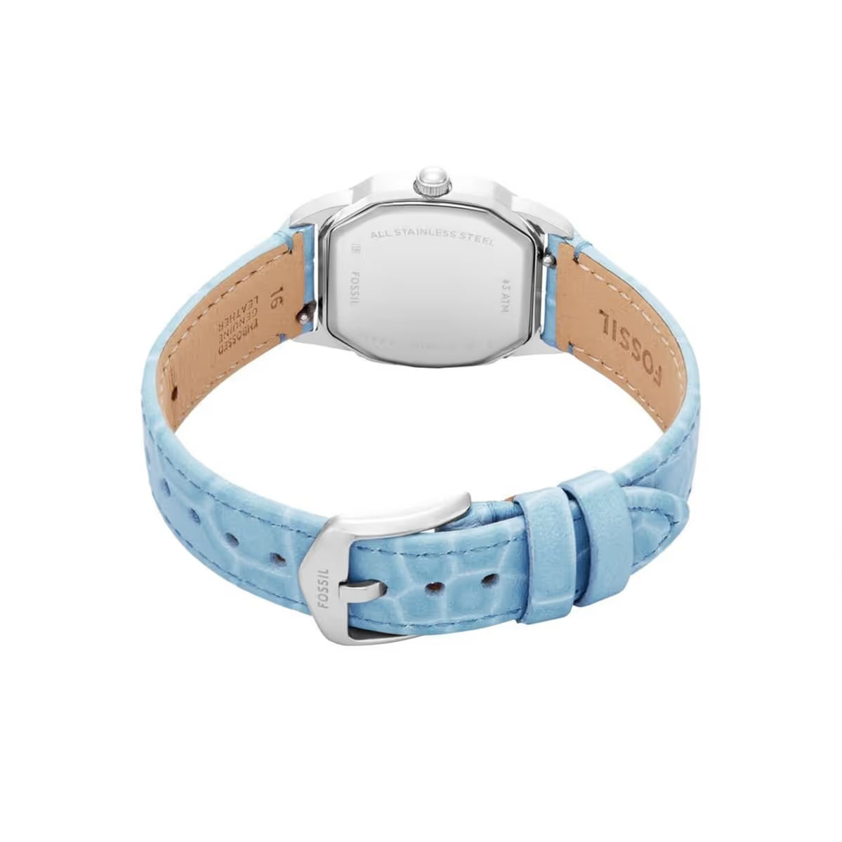 Fossil Harlow Three-Hand Light Blue Leather Women's Watch | ES5405