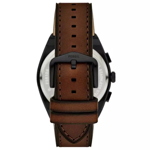 Fossil Everett Brown Quartz Leather Dark Brown Dial Analog Men's Watch | FS6108