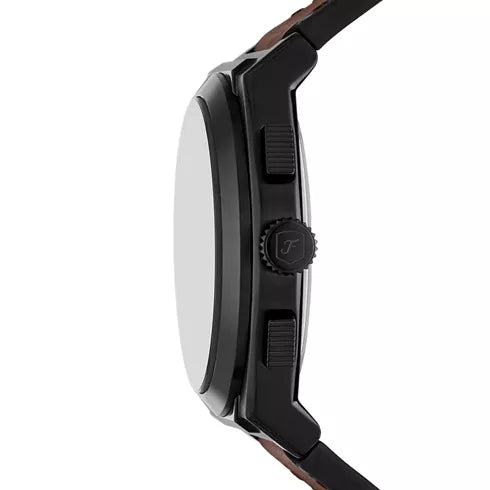 Fossil Everett Brown Quartz Leather Dark Brown Dial Analog Men's Watch | FS6108