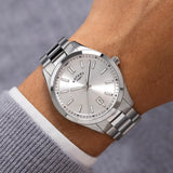 Rotary Oxford Stainless Steel Dial 40mm Calendar Silver Lume Batons Men's Watch | GB05520/06