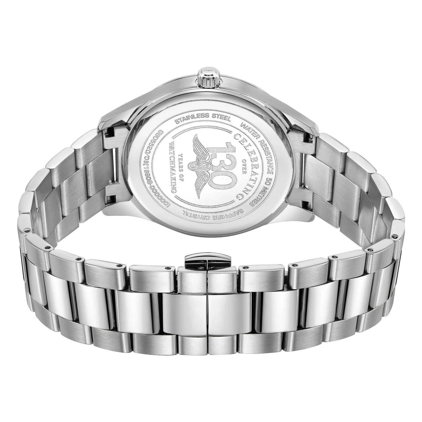 Rotary Oxford Stainless Steel Dial 40mm Calendar Silver Lume Batons Men's Watch | GB05520/06