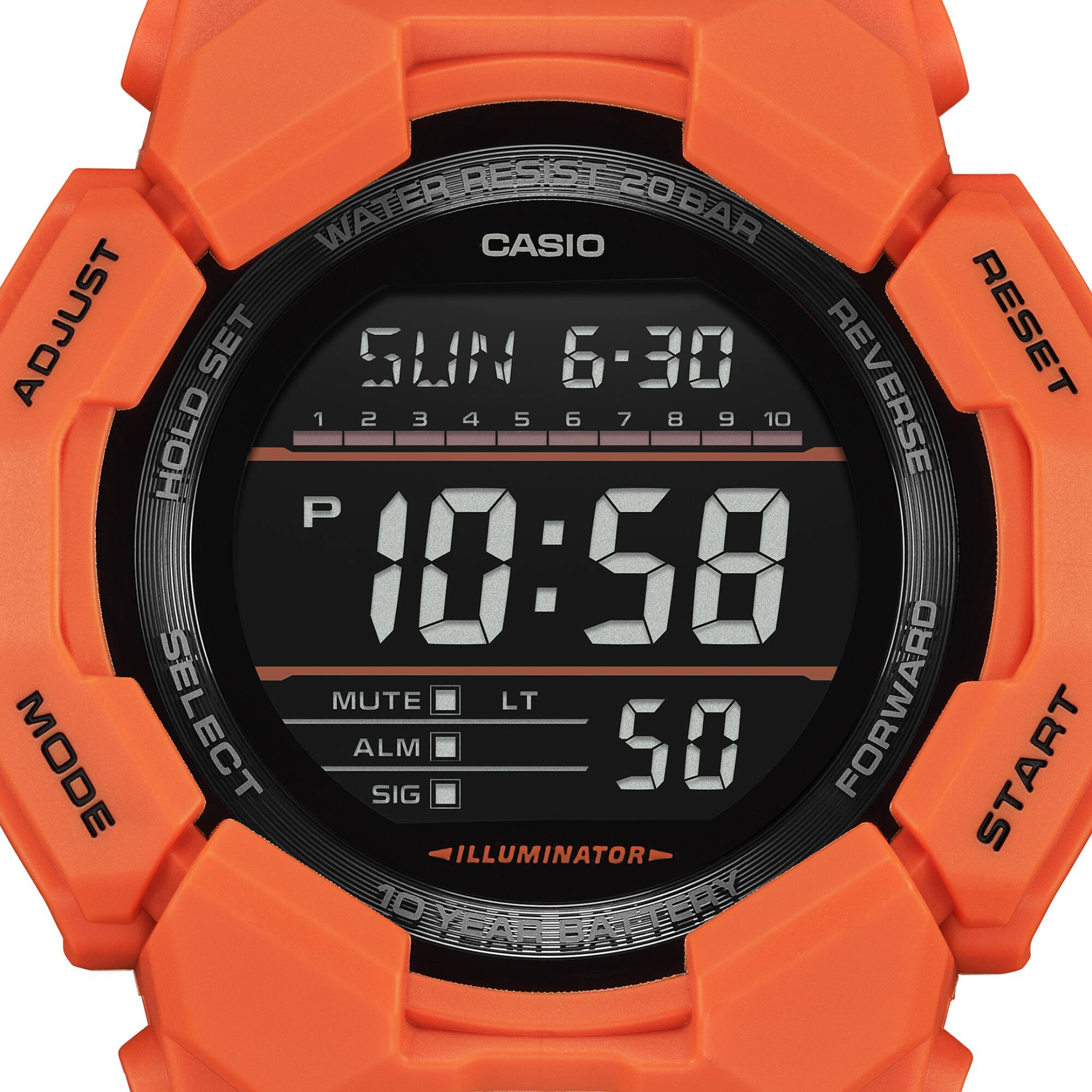 CASIO G-Shock Standard Digital Orange Men's Watch | GD-010-4DR