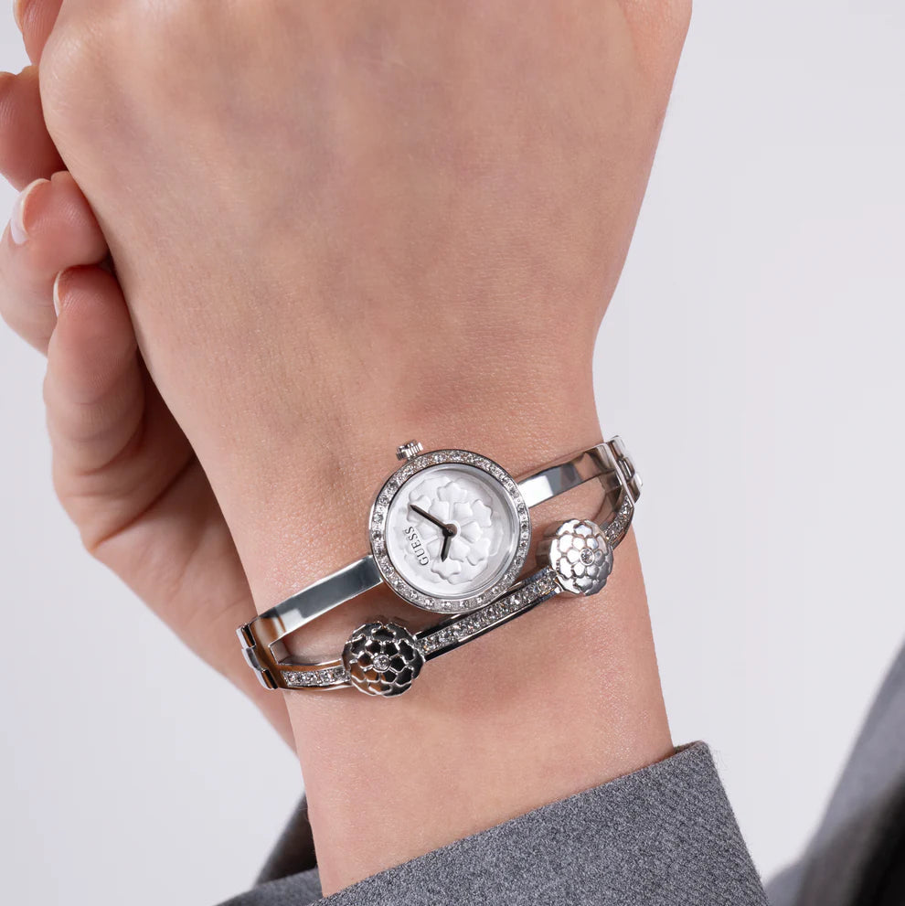 Guess Chloe Silver Tone Recycled Steel Women's Watch | GW0756L1