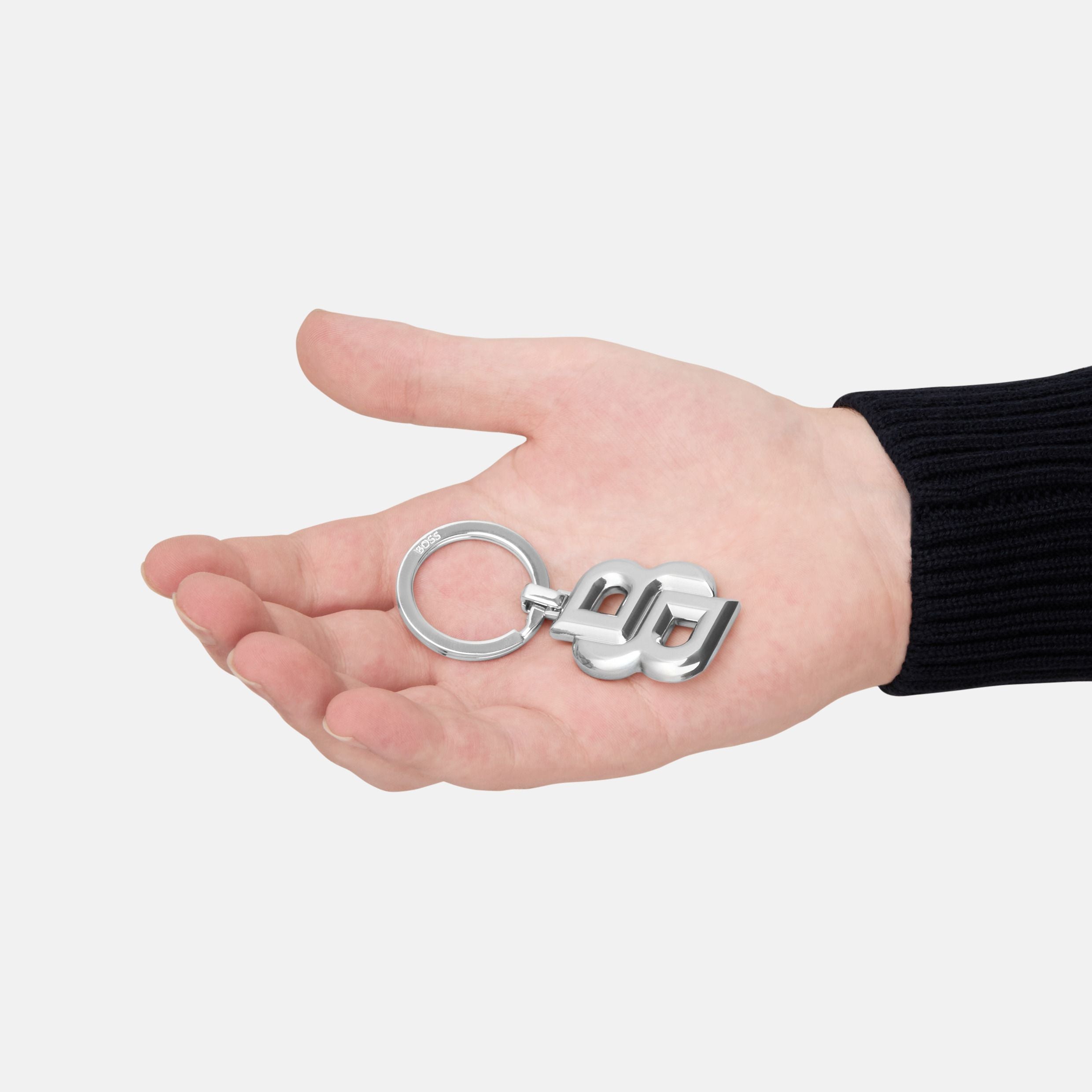 HUGO BOSS Key Ring Double B Shinny Chrome | HAK567B