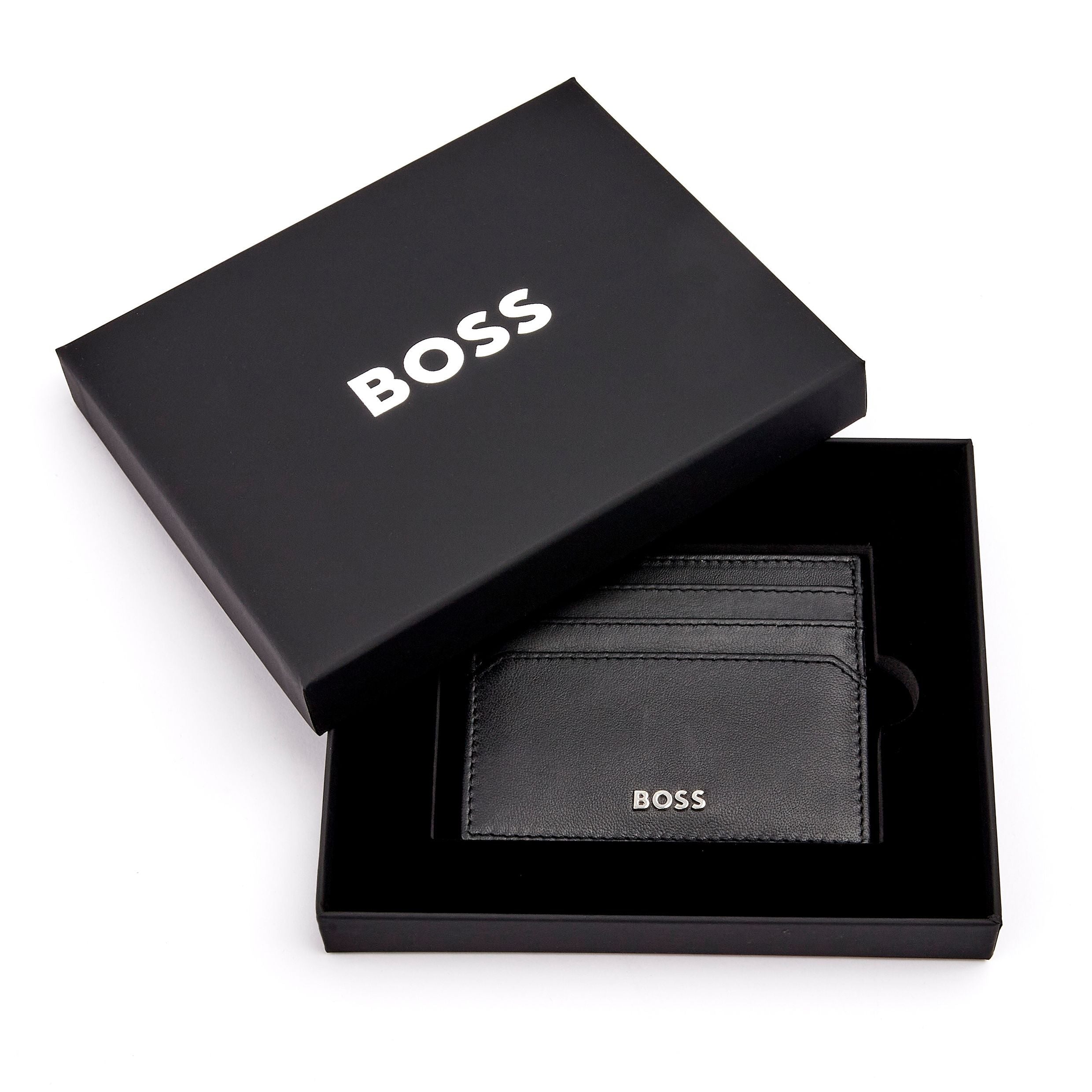 HUGO BOSS Classic Smooth Black Card Holder | HLC403A