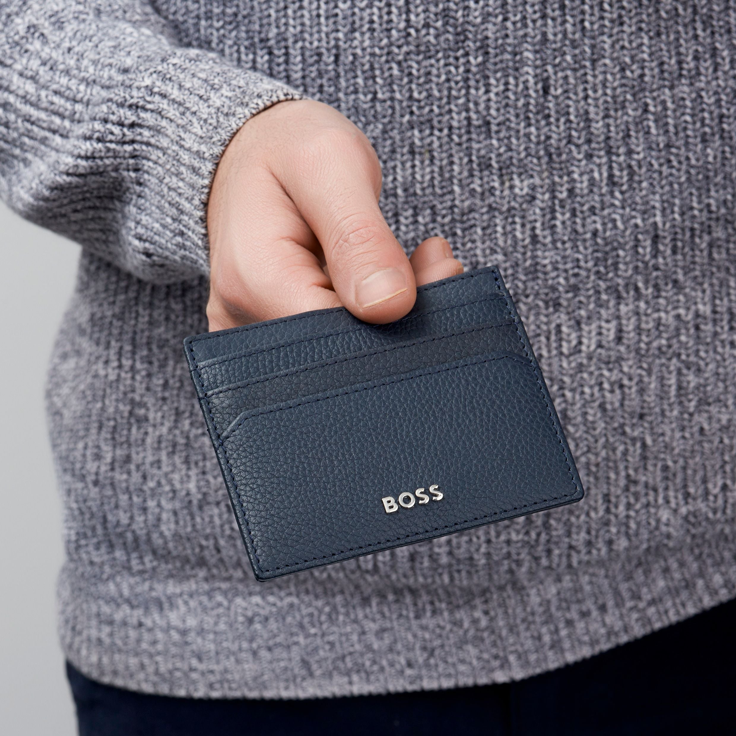 HUGO BOSS HLC416N-Card holder Classic Grained Navy