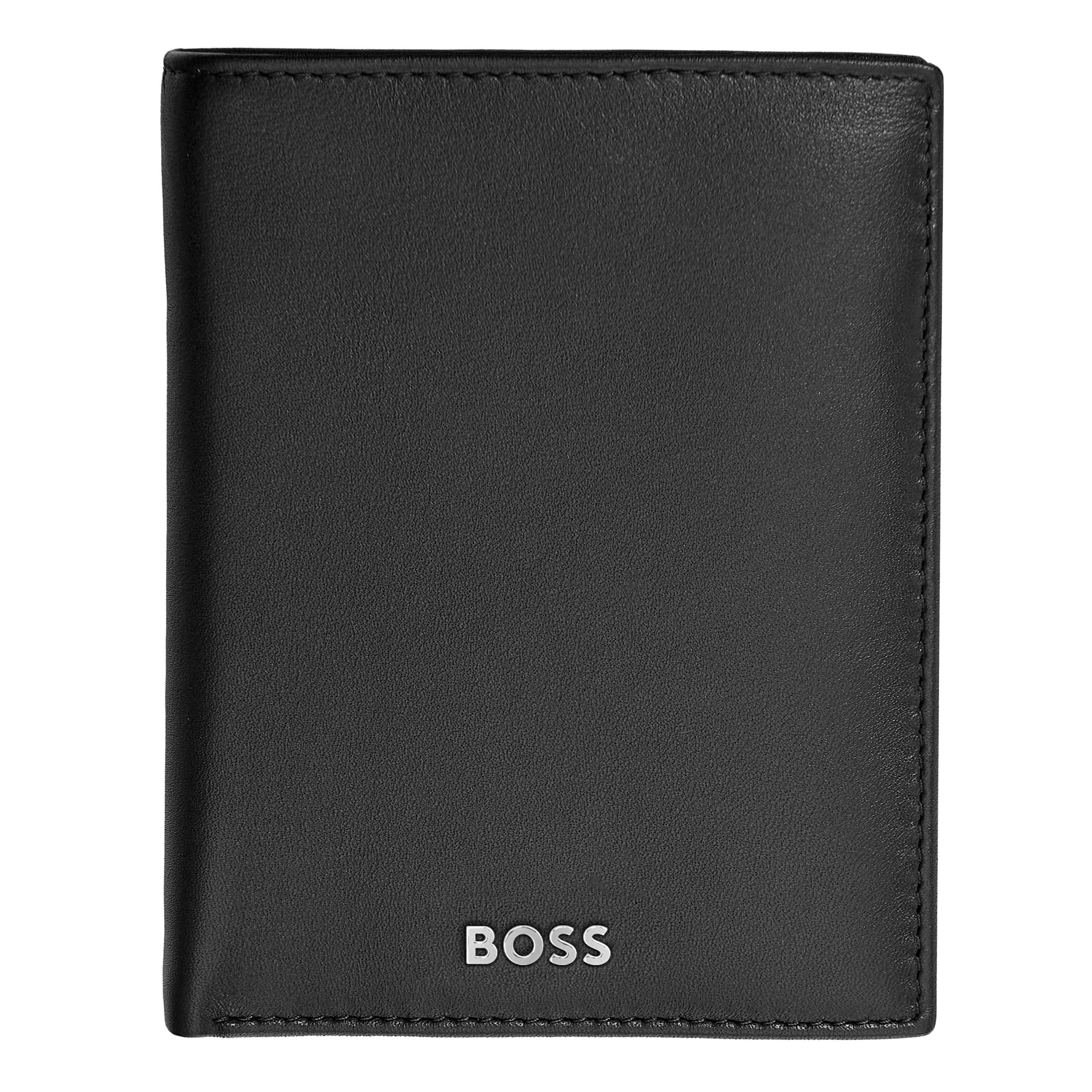 HUGO BOSS HLG403A - Card holder with flap and money pocket Classic Smooth Black