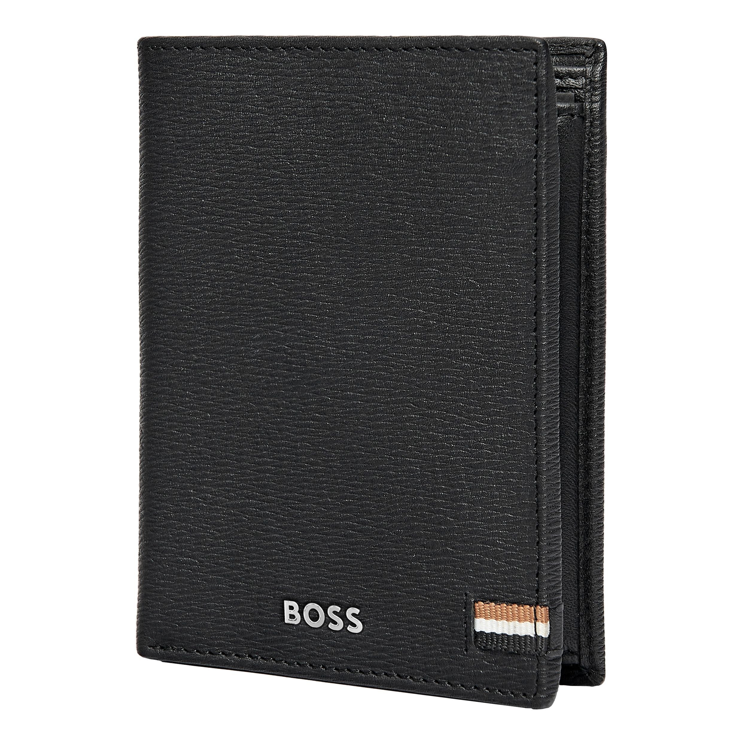 HUGO BOSS Iconic Black Card holder with Flap and Money Pocket | HLG421A