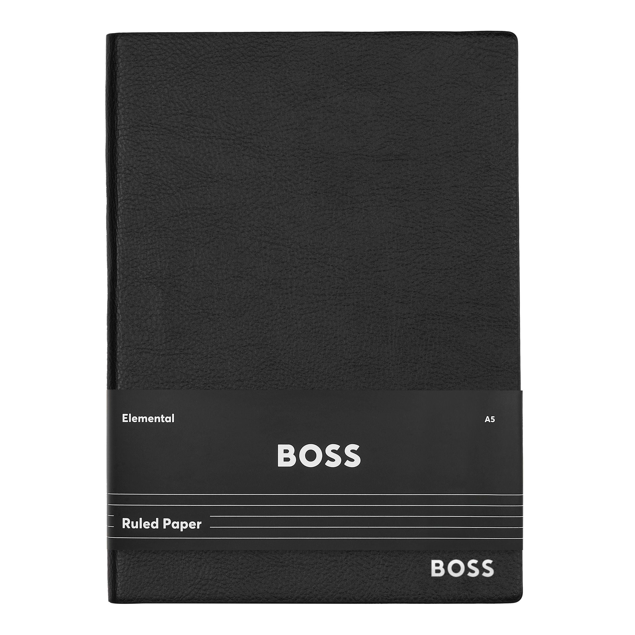 HUGO BOSS Notebook A5 Essential Storyline Black Plain | HNH121AP
