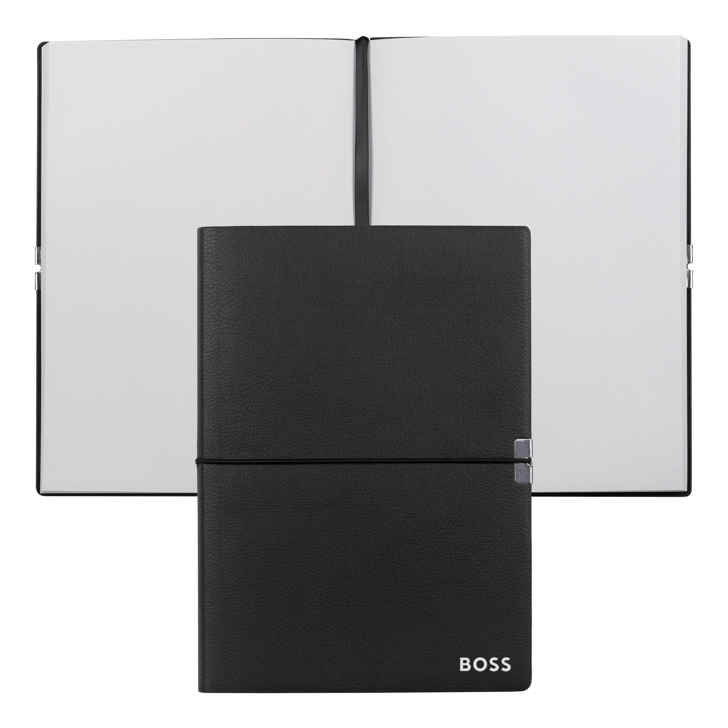 HUGO BOSS Notebook A5 Elegance Storyline Black Plain | HNH124AP