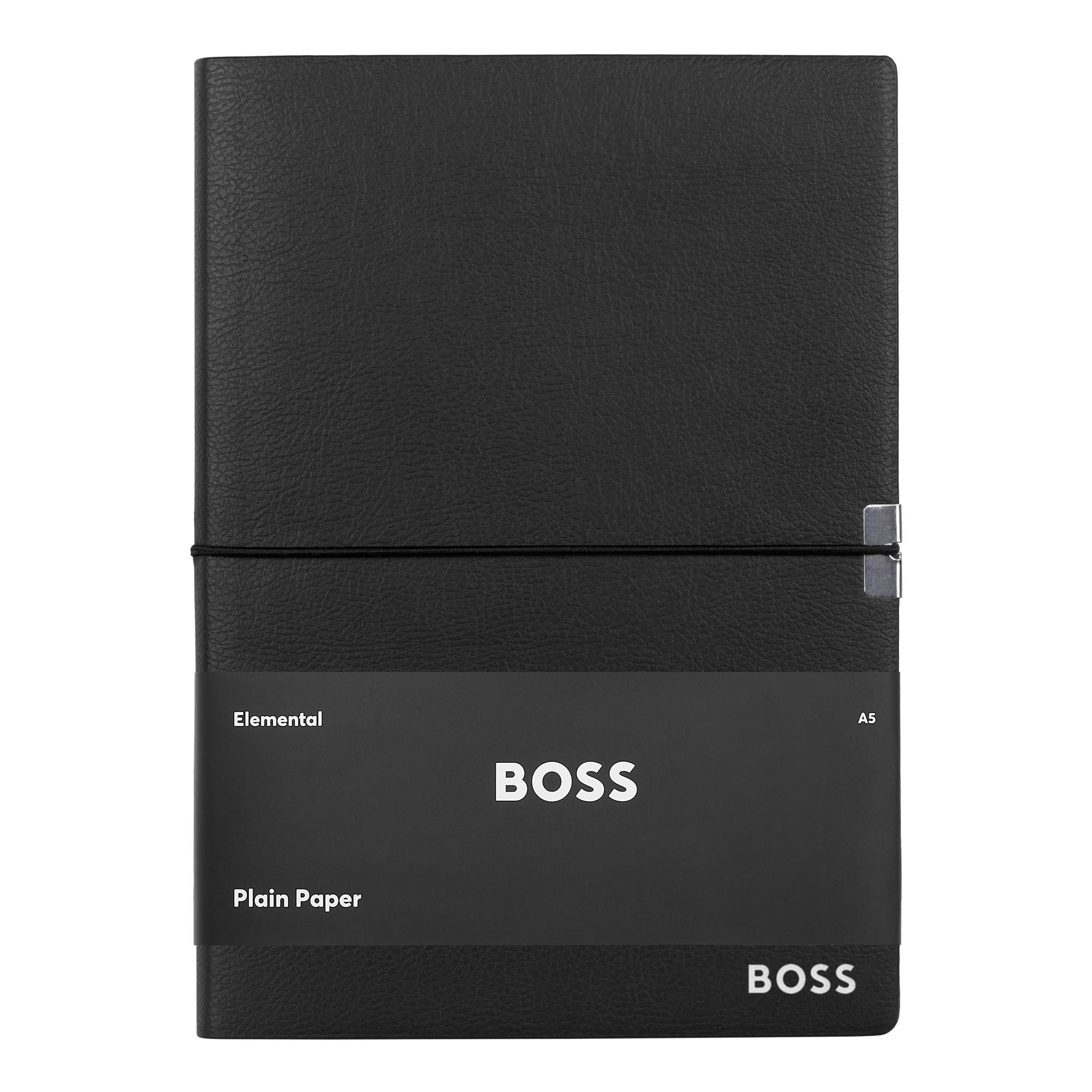 HUGO BOSS Notebook A5 Elegance Storyline Black Plain | HNH124AP
