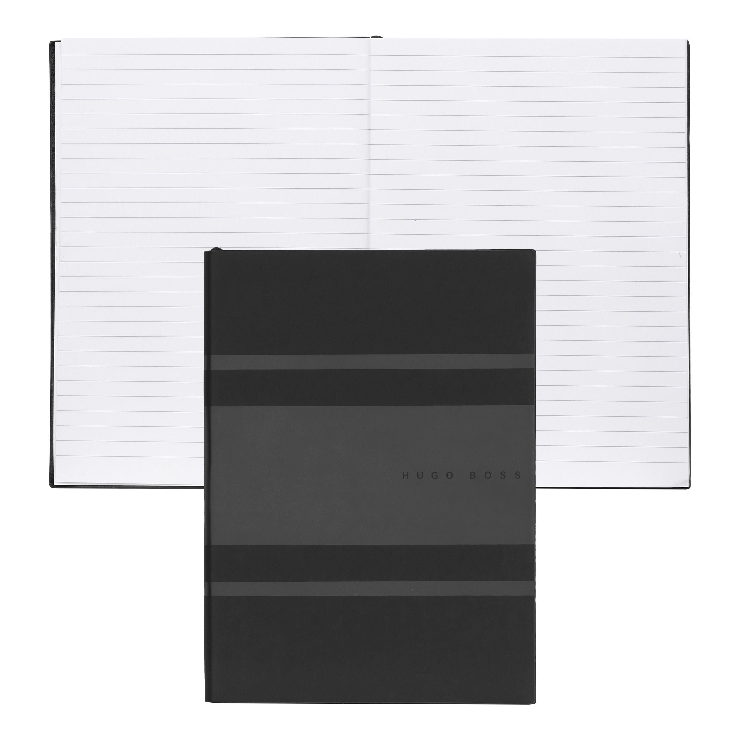 HUGO BOSS Notebook A5 Essential Gear Matrix Black Lined | HNH127AL