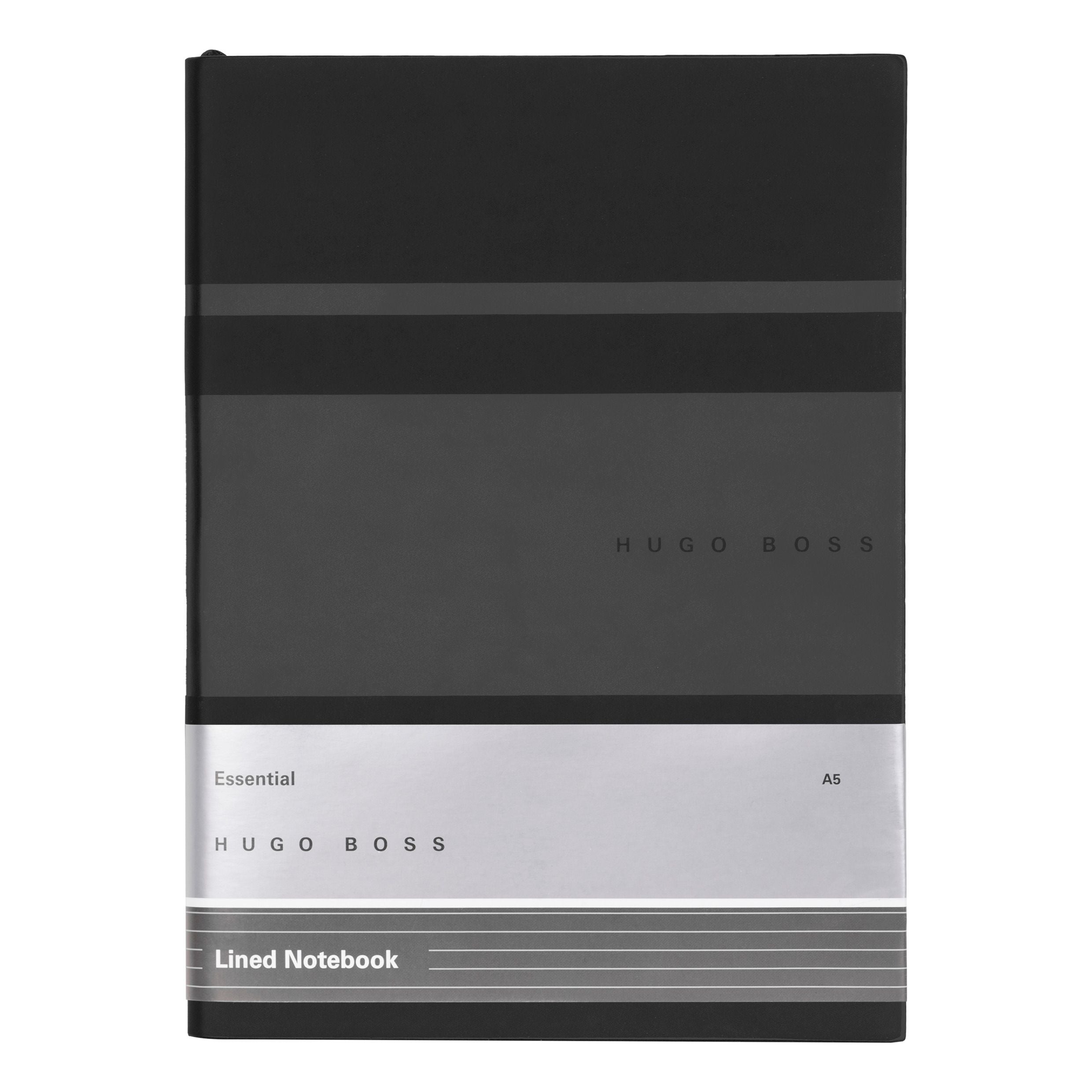 HUGO BOSS Notebook A5 Essential Gear Matrix Black Lined | HNH127AL
