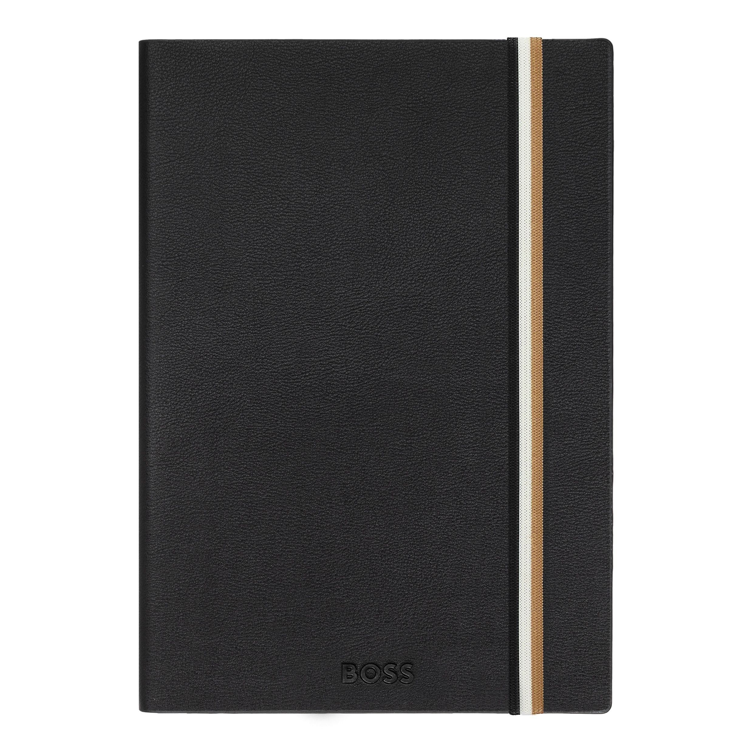HUGO BOSS Notebook A5 Iconic Black Lined | HNH321AL
