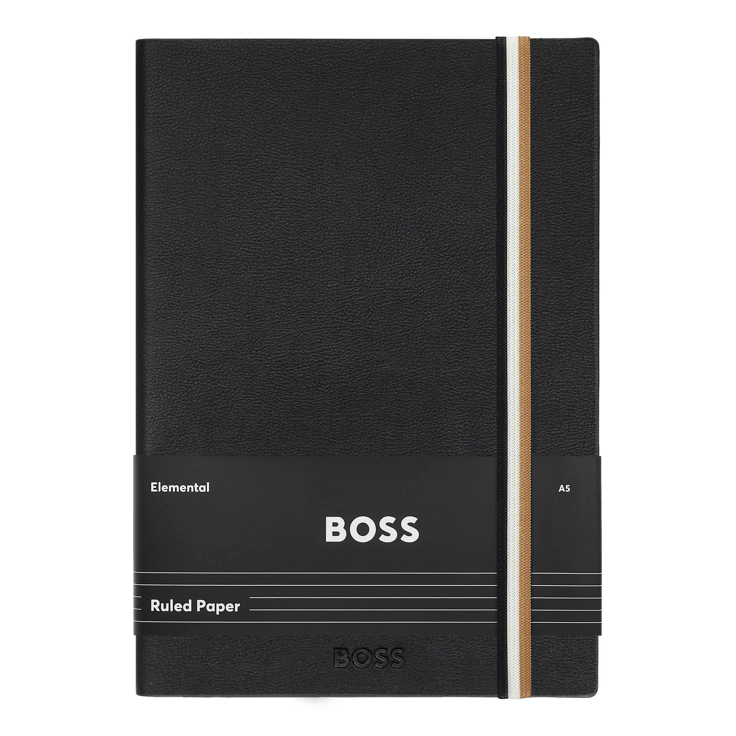 HUGO BOSS Notebook A5 Iconic Black Lined | HNH321AL